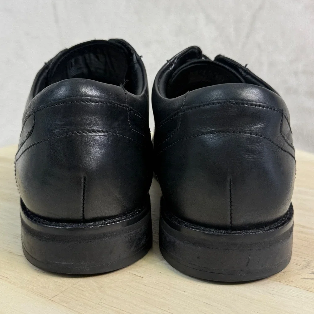 CLARKS COLLECTION Men's Shoes Sz 9M Black Leather Plain-Toe Derby Oxford Lace-Up